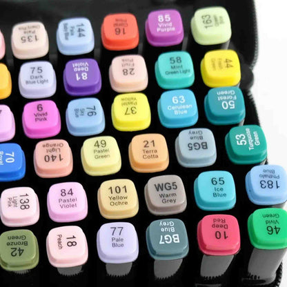 Marcadores Colores Artistas x80 Double Tip Base Alcohol