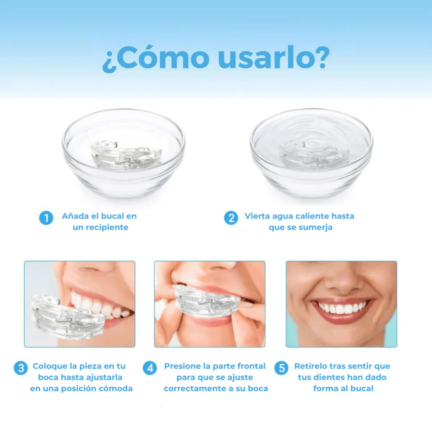 1 PLACA ANTI BRUXISMO APNEA Y RONQUIDO