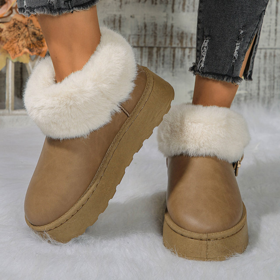 Botas Nieve Cortas Felpa Mujer Invierno