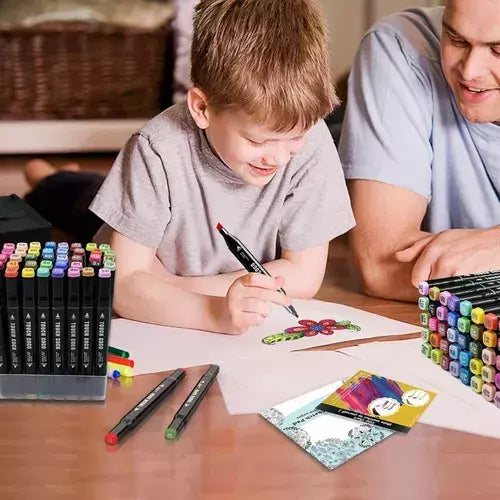 Marcadores Colores Artistas x80 Double Tip Base Alcohol