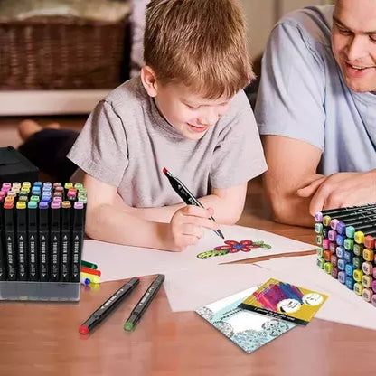 Marcadores Colores Artistas x80 Double Tip Base Alcohol