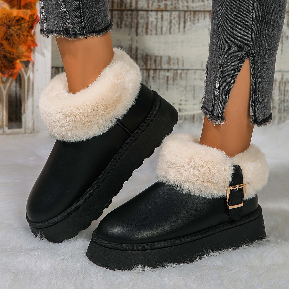 Botas Nieve Cortas Felpa Mujer Invierno