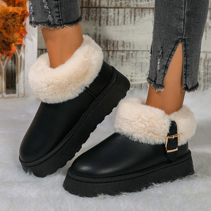 Botas Nieve Cortas Felpa Mujer Invierno