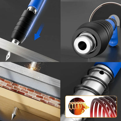 Pistola de clavos con accesorios