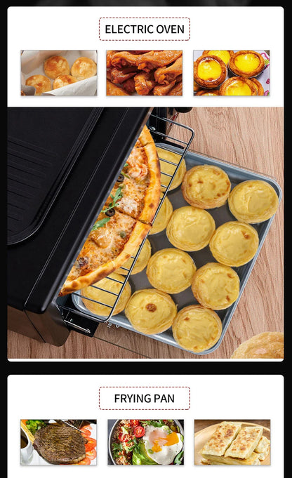 HORNO ELÉCTRICO CAFETERA FREIDORA 3 EN 1