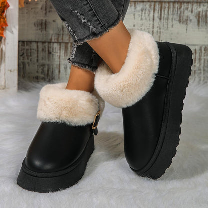 Botas Nieve Cortas Felpa Mujer Invierno