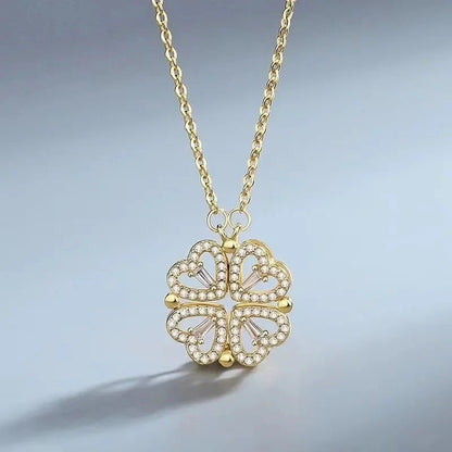 Collar Trebol De Corazones