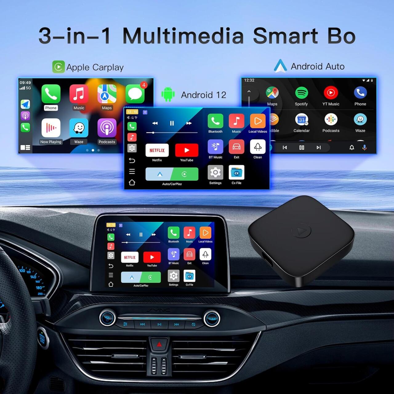 CarPlay Sin Cable Vehículos Función CarPlay Android & iOS