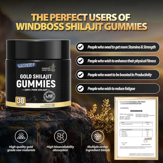 Gomitas de Shilajit puro - Salud, fuerza y bienestar - El poder del Himalaya